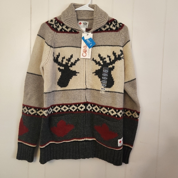 Hudsons Bay Company Other - NWT Hudsons Bay 2010 Vancouver Olympics Elk Canada Cardigan Lambswool Medium men